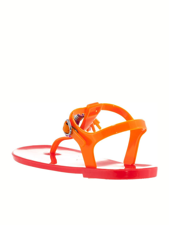 Flip Flops In Sandal Style In Orange Colour