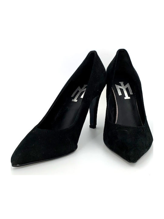 Black Heels 72-2 Black Velvet