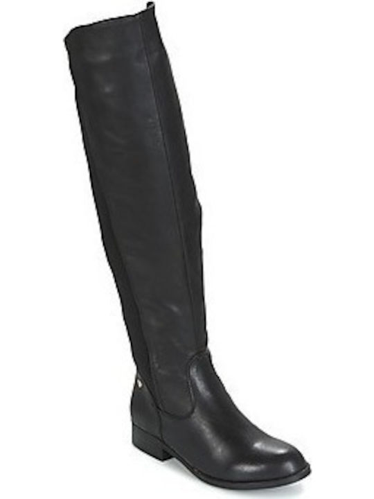 Xti Over the Knee Women's Boots with Zipper Vilegro Black