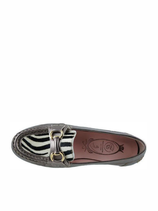 2264 Bronze Women's Moccasins in Gray Color
