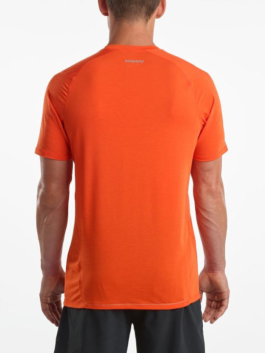 Saucony Freedom Short Sleeve T-shirt Bărbătesc cu Mânecă Scurtă Portocaliu