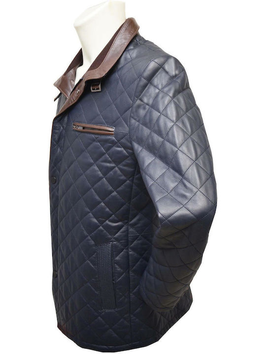 Lederjacke Jacke Blau