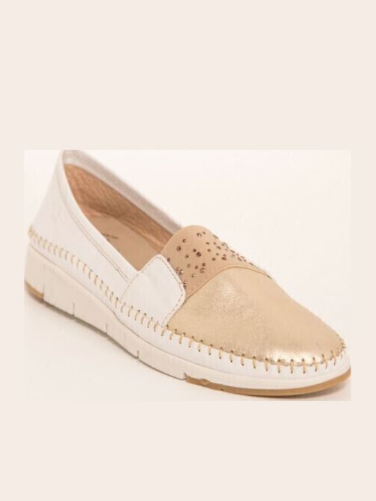 Ανατομικά Γυναικεία Slip-On Δερμάτινα Ροζ