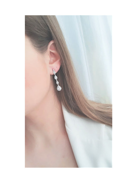 Earrings made of Platinum with Stones