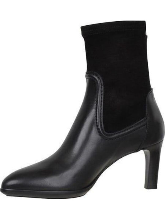 Women's Medium Heel Boots Black