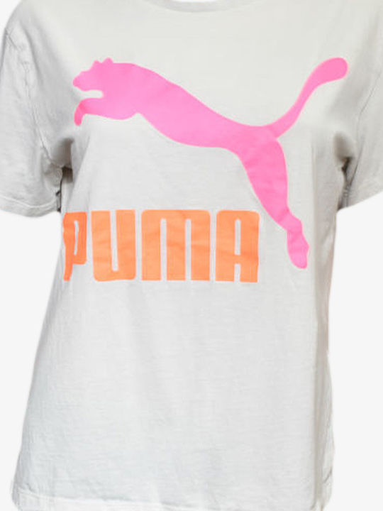 Puma Classics Αθλητικό Γυναικείο T-shirt Κίτρινο
