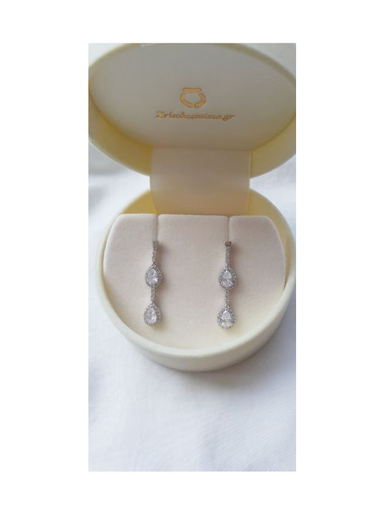 Earrings made of Platinum with Stones