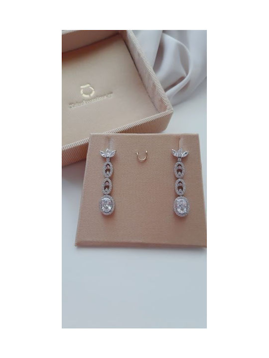 Earrings made of Platinum with Stones