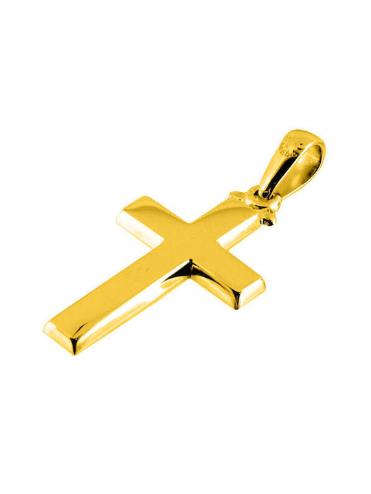 Herren Gold Kreuz 14K mit Kette