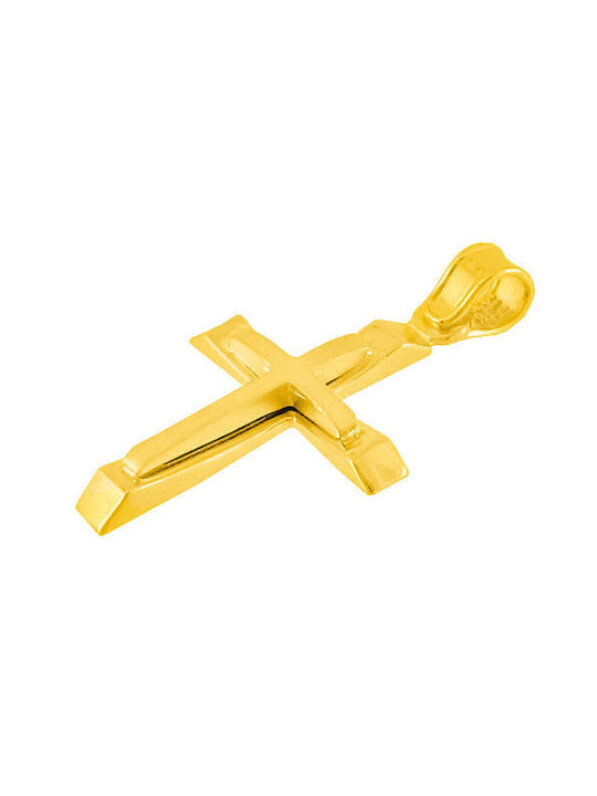 Herren Gold Kreuz 14K mit Kette