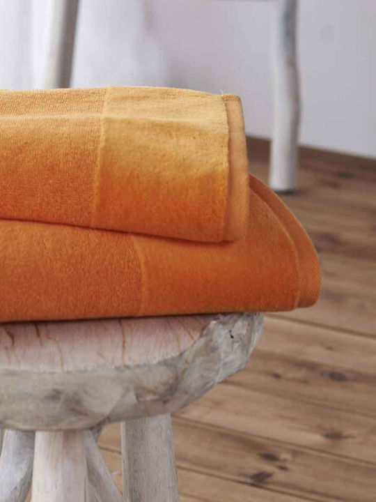 Living Home Bath Towel Softfeel 95x180cm. Orange-Sun