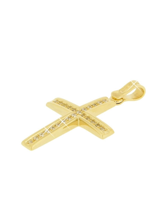 Xrisokosmima Damen Gold Kreuz 14K