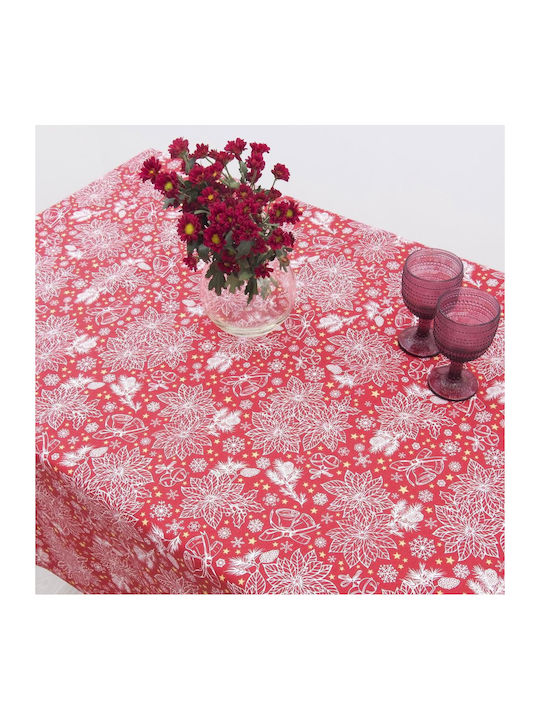 Dimeco Christmas Tablecloth Red L135xW135cm 1pcs