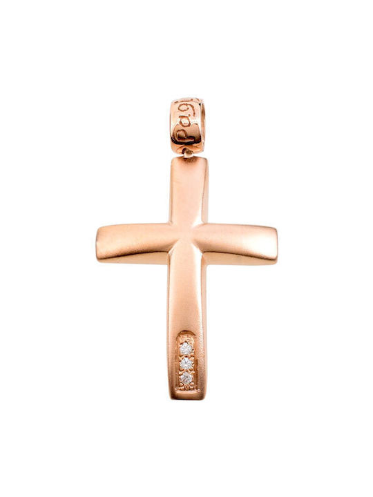 Xrisokosmima Women's Rose Gold Cross 14K with Chain