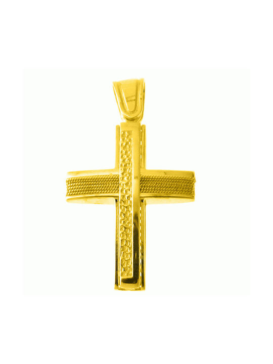 Xrisokosmima Herren Gold Kreuz 14K Beidseitig