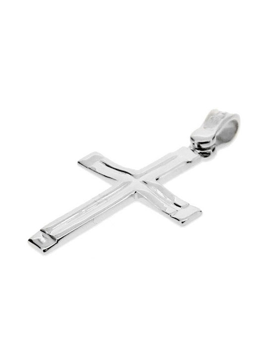 Xrisokosmima Men's White Gold Cross 14K