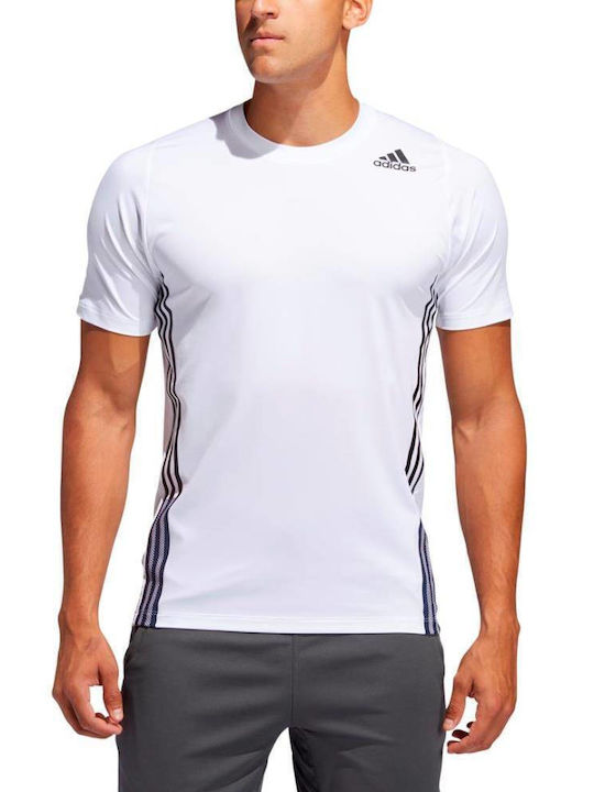 adidas FreeLift 3-Stripes Aeroready T-shirt Λευκό