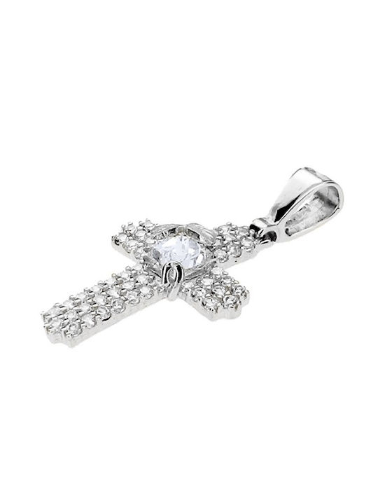 Xrisokosmima White Gold Cross 14K