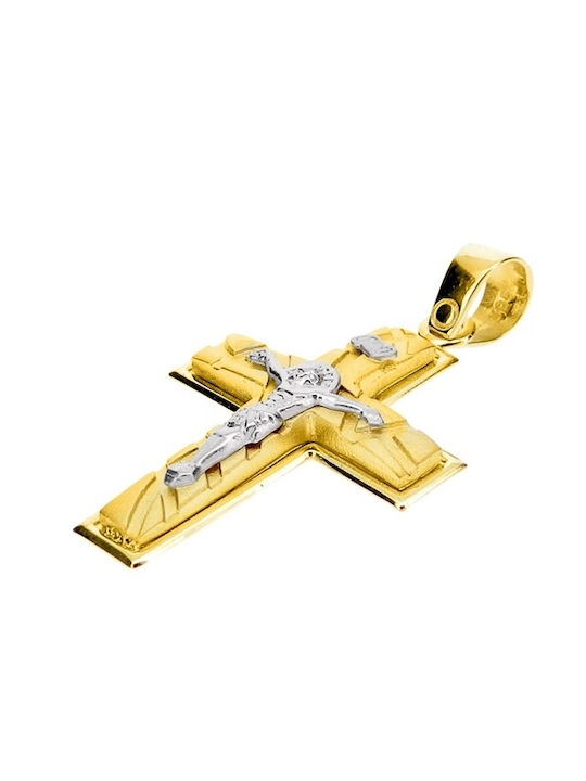 Xrisokosmima Herren Gold Kreuz 14K mit Kette