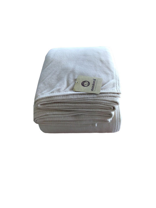 Manterol Casa Arica 001 Κουβέρτα Ισπανίας Fleece Μονή 160x240εκ. Μπεζ