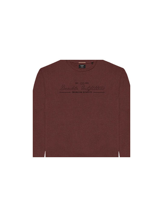 Double T-shirt Bărbătesc cu Mânecă Scurtă Burgundy