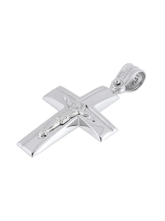 Men's White Gold Cross 14K with Chain