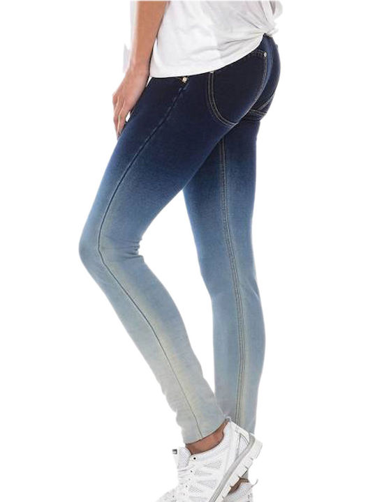 Freddy Wr.Up Shapping Effect Skinny Frauen Lang Leggings Blau