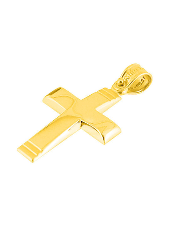 Herren Gold Kreuz 14K mit Kette