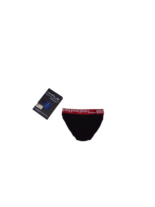 Apple Boxer Herren Slips Schwarz 1Packung