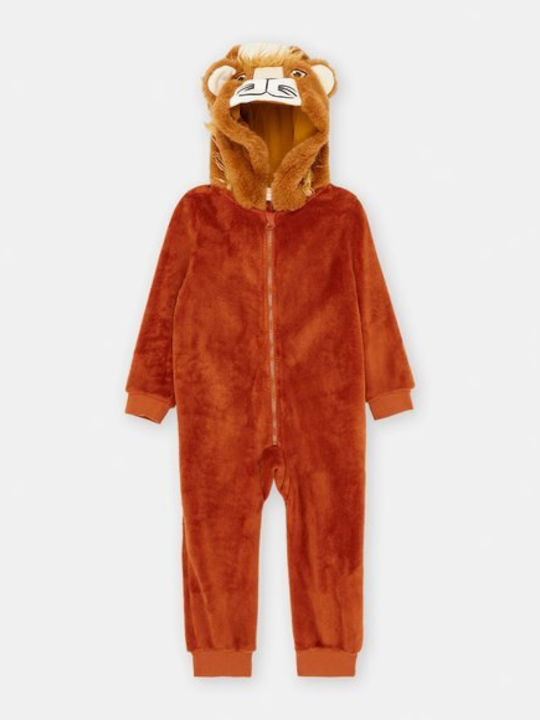 Dpam Kids Winter Velvet Onesie Brown