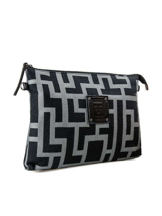 Leder Damenumschlag Black/Grey