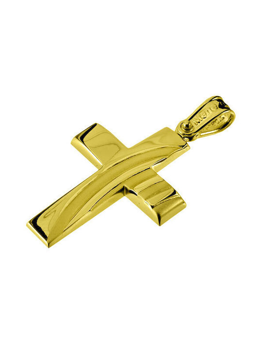 Herren Gold Kreuz 14K mit Kette