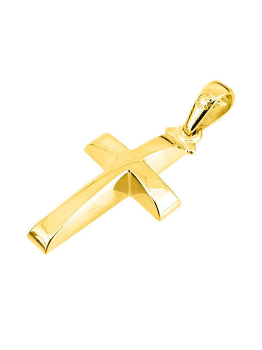 Herren Gold Kreuz 14K mit Kette