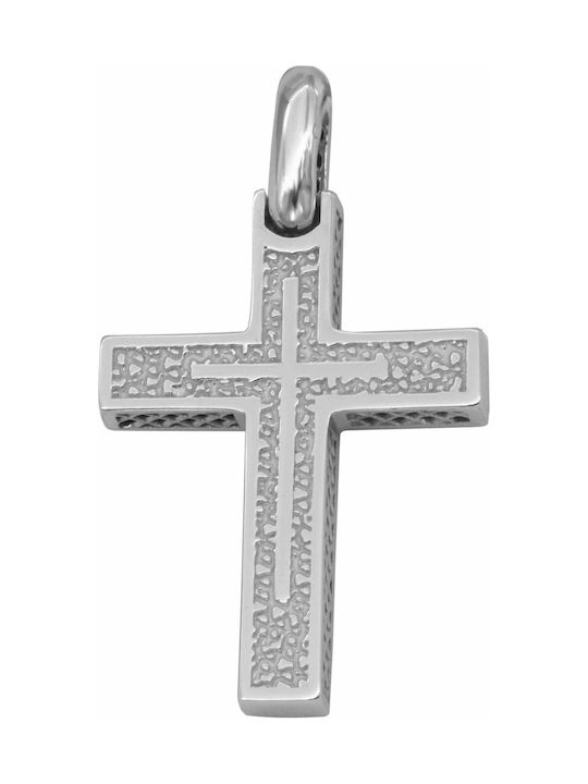 Weißgold Kreuz 14K