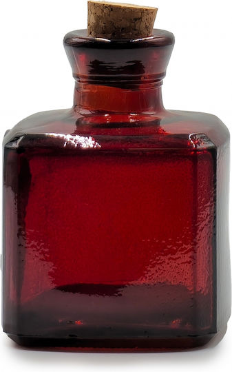 Glass Drops Μπουκάλι Νερού Γυάλινο με Φελλό Κόκκινο 200ml Glass Drops Μπουκάλι Νερού Γυάλινο με Φελλό Κόκκινο 200ml