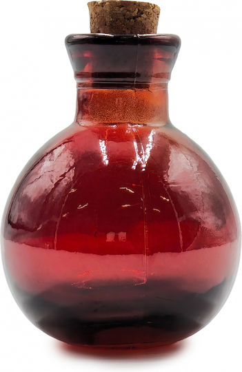 Glass Drops Μπουκάλι Νερού Γυάλινο με Φελλό Κόκκινο 125ml Glass Drops Μπουκάλι Νερού Γυάλινο με Φελλό Κόκκινο 125ml