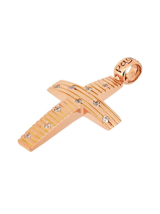 Women's Rose Gold Plated Cross with Chain