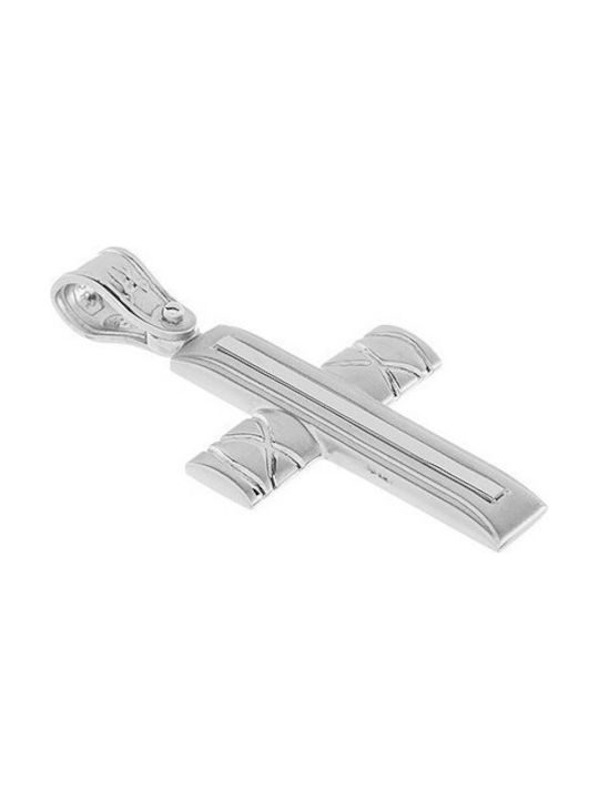 Vitopoulos Men's White Gold Cross 14K