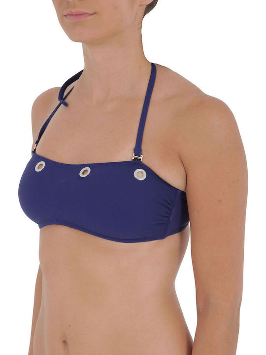 Strapless Bikini Asko Eylet Blue