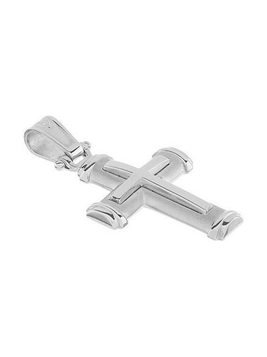 Vitopoulos Men's White Gold Cross 14K