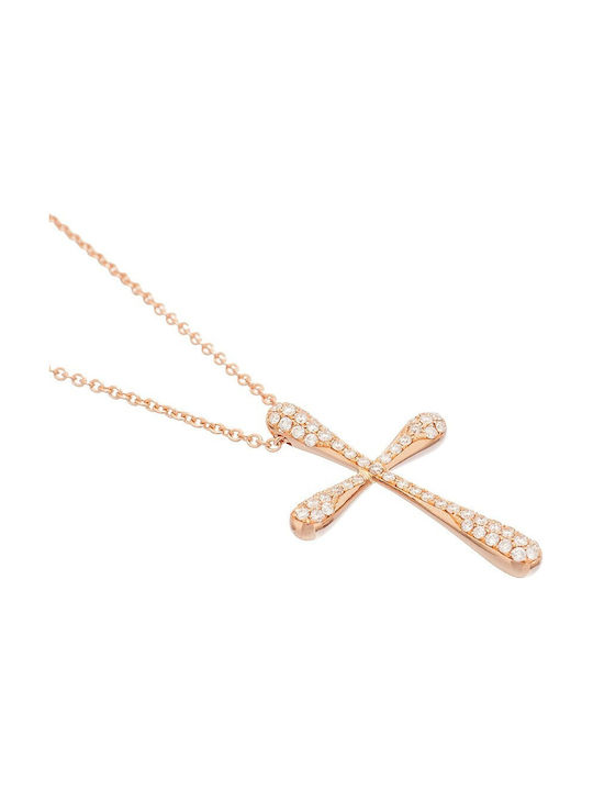 Vitopoulos Women's Rose Gold Cross 18K