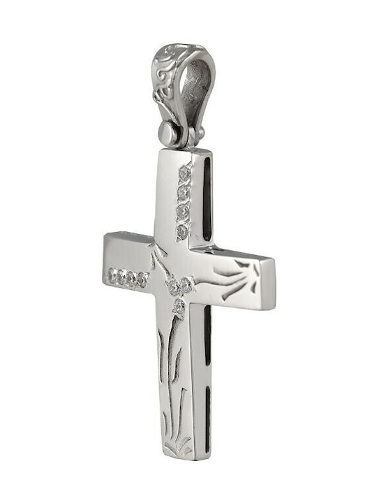 Women's White Gold Cross 14K