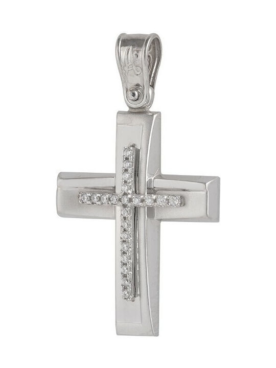 White Gold Cross 14K