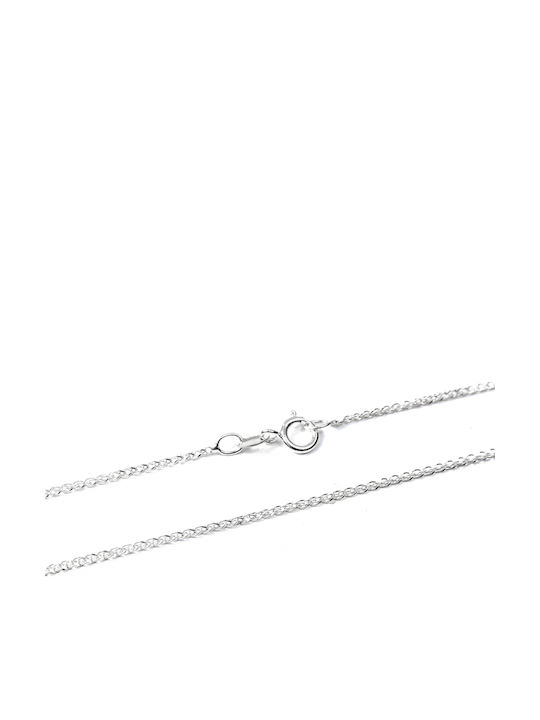 Art d or Damen Weißgold Kreuz 14K Beidseitig mit Kette