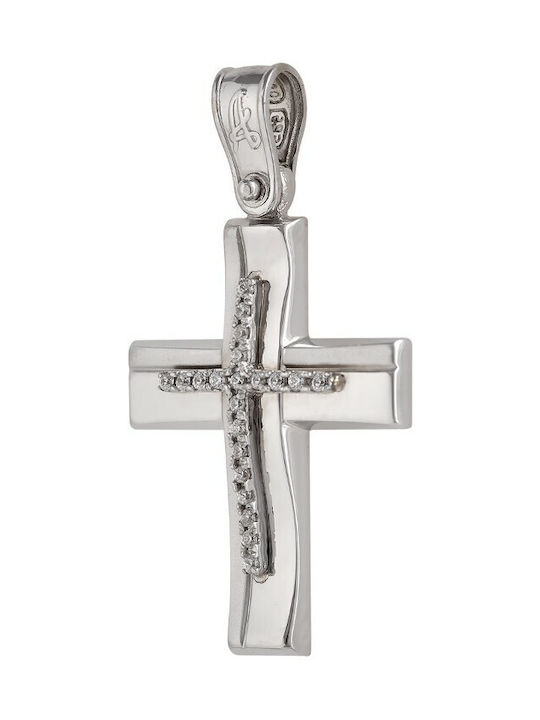 White Gold Cross 14K