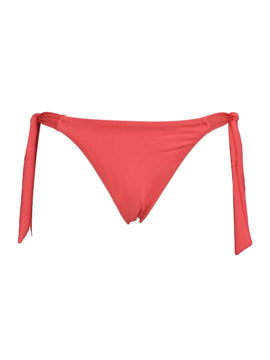 Arabella Bikini Slip mit Schnürung Orange