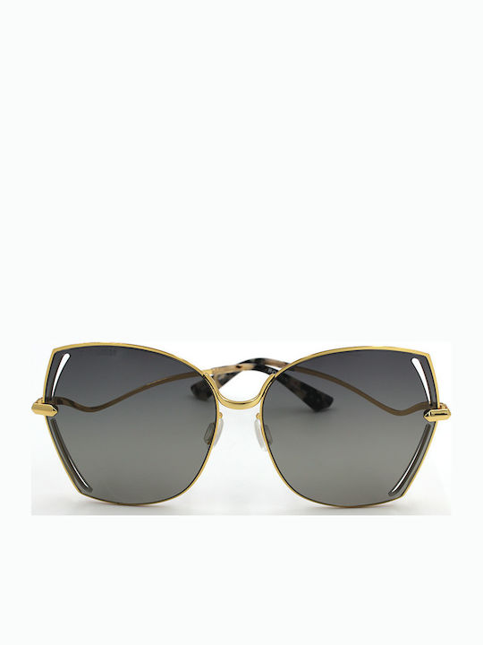 Bolon Damen Sonnenbrille mit Gold Metall Gestell BL8038A60