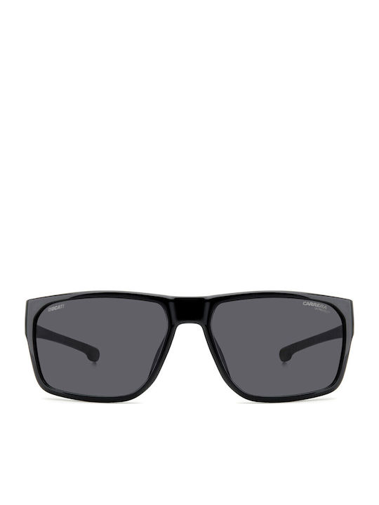 Carrera Ducati Carduc Unisex Sunglasses with Black Horn-Rimmed Frame and Grey Lens 029/S 807/IR