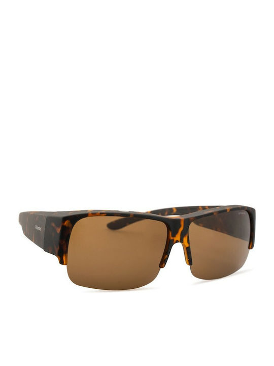 Polaroid Suncover Men's Sunglasses with Brown Tartaruga Plastic Frame and Brown Polarized Lens