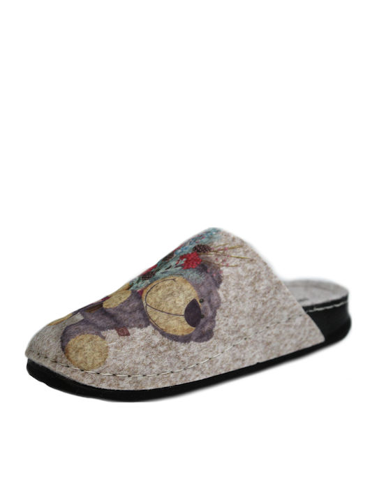 Anatomische Damen Hausschuhe Beige